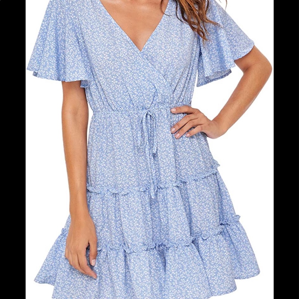 Light blue floral sundress